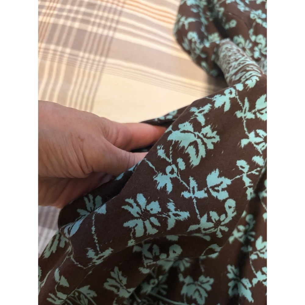 Maggy London Floral Halter Dress~8~Fit & Flare Cotton Garden Party Feminine Vamp - Picture 15 of 16